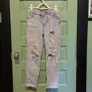 H&M &Denim Size 0 highwaisted distressed jeans